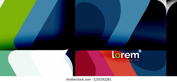Abstract background - multicolored geometric shapes modern design. Trendy abstract layout template for business or technology presentation or web brochure cover, wallpaper. Vector illustration
