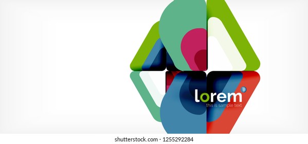 Abstract background - multicolored geometric shapes modern design. Trendy abstract layout template for business or technology presentation or web brochure cover, wallpaper. Vector illustration