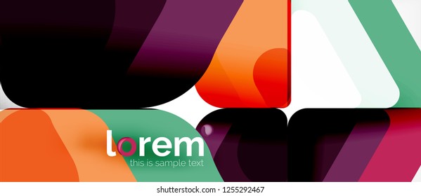 Abstract background - multicolored geometric shapes modern design. Trendy abstract layout template for business or technology presentation or web brochure cover, wallpaper. Vector illustration