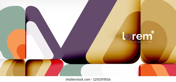 Abstract background - multicolored geometric shapes modern design. Trendy abstract layout template for business or technology presentation or web brochure cover, wallpaper. Vector illustration