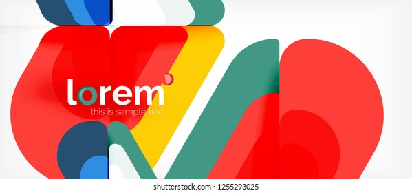 Abstract background - multicolored geometric shapes modern design. Trendy abstract layout template for business or technology presentation or web brochure cover, wallpaper. Vector illustration