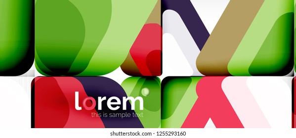 Abstract background - multicolored geometric shapes modern design. Trendy abstract layout template for business or technology presentation or web brochure cover, wallpaper. Vector illustration