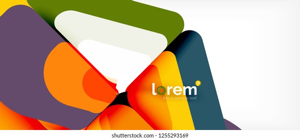 Abstract background - multicolored geometric shapes modern design. Trendy abstract layout template for business or technology presentation or web brochure cover, wallpaper. Vector illustration