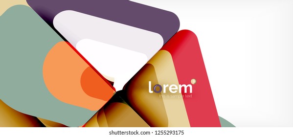 Abstract background - multicolored geometric shapes modern design. Trendy abstract layout template for business or technology presentation or web brochure cover, wallpaper. Vector illustration