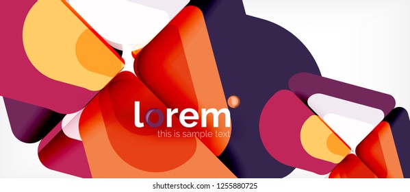 Abstract background - multicolored geometric shapes modern design. Trendy abstract layout template for business or technology presentation or web brochure cover, wallpaper. Vector illustration