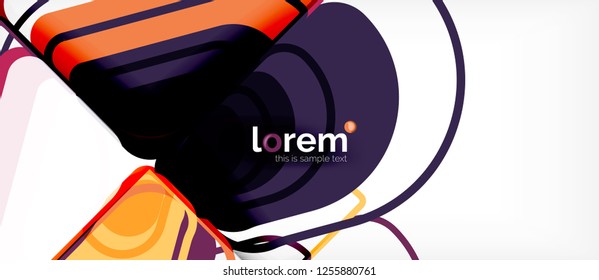 Abstract background - multicolored geometric shapes modern design. Trendy abstract layout template for business or technology presentation or web brochure cover, wallpaper. Vector illustration