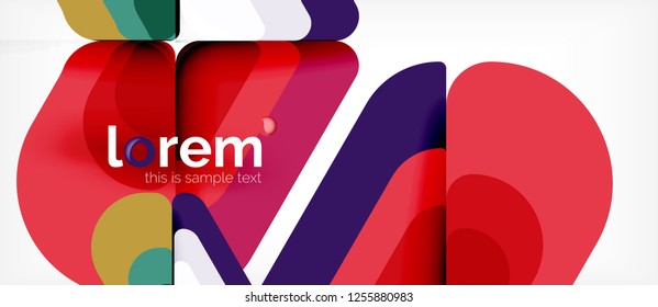 Abstract background - multicolored geometric shapes modern design. Trendy abstract layout template for business or technology presentation or web brochure cover, wallpaper. Vector illustration