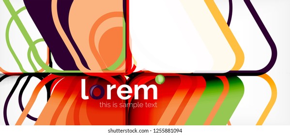 Abstract background - multicolored geometric shapes modern design. Trendy abstract layout template for business or technology presentation or web brochure cover, wallpaper. Vector illustration