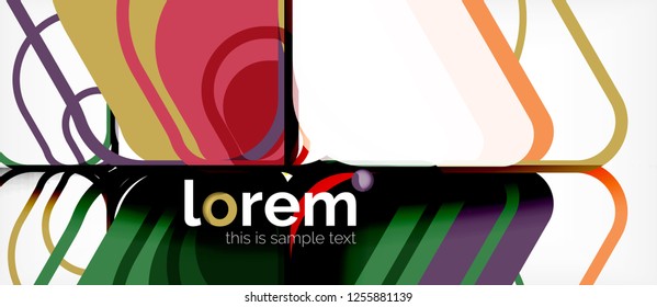 Abstract background - multicolored geometric shapes modern design. Trendy abstract layout template for business or technology presentation or web brochure cover, wallpaper. Vector illustration