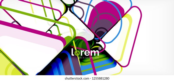 Abstract background - multicolored geometric shapes modern design. Trendy abstract layout template for business or technology presentation or web brochure cover, wallpaper. Vector illustration