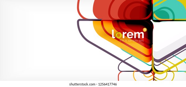 Abstract background - multicolored geometric shapes modern design. Trendy abstract layout template for business or technology presentation or web brochure cover, wallpaper. Vector illustration