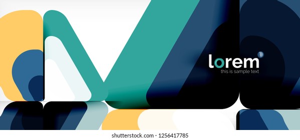 Abstract background - multicolored geometric shapes modern design. Trendy abstract layout template for business or technology presentation or web brochure cover, wallpaper. Vector illustration