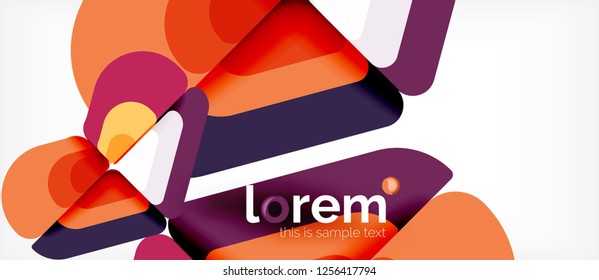 Abstract background - multicolored geometric shapes modern design. Trendy abstract layout template for business or technology presentation or web brochure cover, wallpaper. Vector illustration