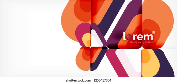 Abstract background - multicolored geometric shapes modern design. Trendy abstract layout template for business or technology presentation or web brochure cover, wallpaper. Vector illustration