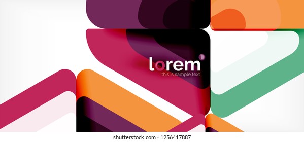 Abstract background - multicolored geometric shapes modern design. Trendy abstract layout template for business or technology presentation or web brochure cover, wallpaper. Vector illustration