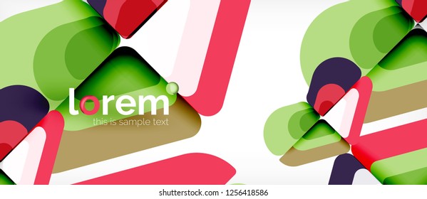 Abstract background - multicolored geometric shapes modern design. Trendy abstract layout template for business or technology presentation or web brochure cover, wallpaper. Vector illustration