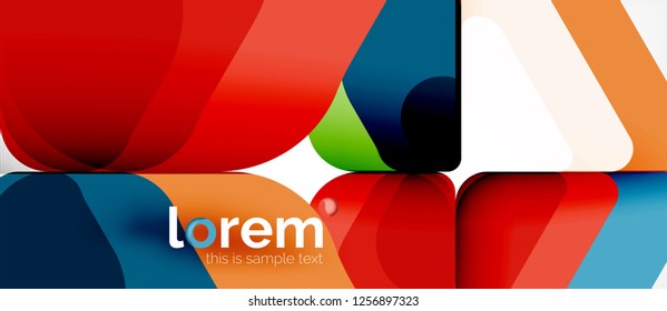 Abstract background - multicolored geometric shapes modern design. Trendy abstract layout template for business or technology presentation or web brochure cover, wallpaper. Vector illustration