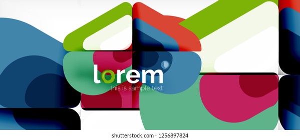 Abstract background - multicolored geometric shapes modern design. Trendy abstract layout template for business or technology presentation or web brochure cover, wallpaper. Vector illustration