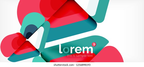 Abstract background - multicolored geometric shapes modern design. Trendy abstract layout template for business or technology presentation or web brochure cover, wallpaper. Vector illustration