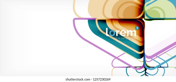 Abstract background - multicolored geometric shapes modern design. Trendy abstract layout template for business or technology presentation or web brochure cover, wallpaper. Vector illustration