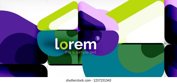 Abstract background - multicolored geometric shapes modern design. Trendy abstract layout template for business or technology presentation or web brochure cover, wallpaper. Vector illustration