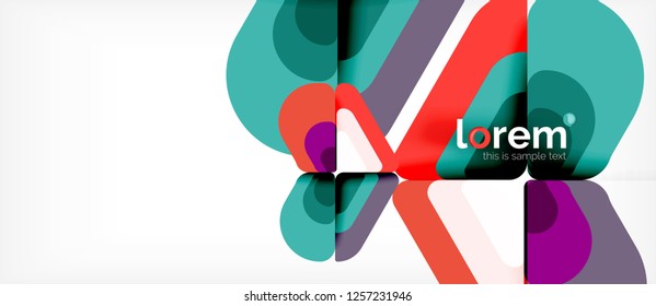 Abstract background - multicolored geometric shapes modern design. Trendy abstract layout template for business or technology presentation or web brochure cover, wallpaper. Vector illustration