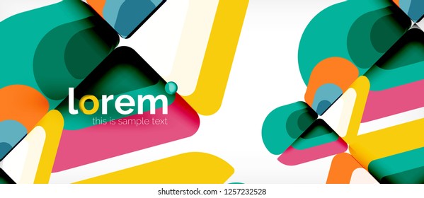 Fundo abstrato - formas geométricas multicoloridas design moderno. Modelo de layout abstrato moderno para apresentação de negócios ou tecnologia ou capa de brochura da web, papel de parede. Ilustração vetorial