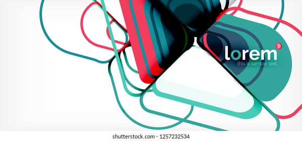 Abstract background - multicolored geometric shapes modern design. Trendy abstract layout template for business or technology presentation or web brochure cover, wallpaper. Vector illustration