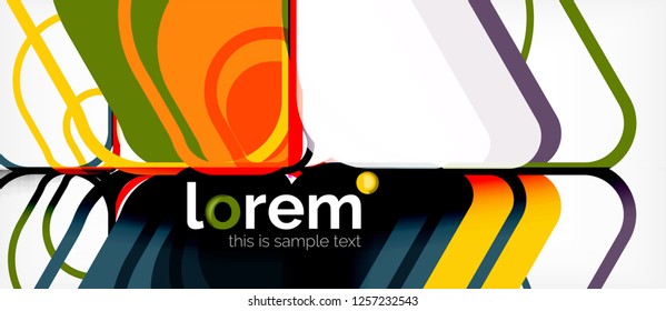 Abstract background - multicolored geometric shapes modern design. Trendy abstract layout template for business or technology presentation or web brochure cover, wallpaper. Vector illustration