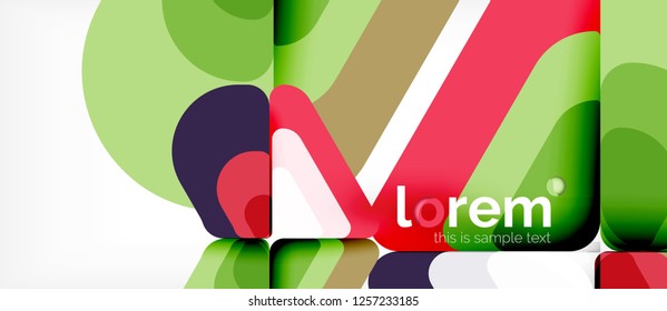 Abstract background - multicolored geometric shapes modern design. Trendy abstract layout template for business or technology presentation or web brochure cover, wallpaper. Vector illustration