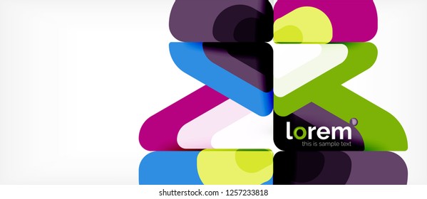 Abstract background - multicolored geometric shapes modern design. Trendy abstract layout template for business or technology presentation or web brochure cover, wallpaper. Vector illustration