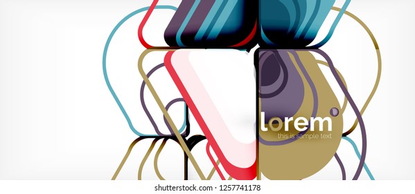 Abstract background - multicolored geometric shapes modern design. Trendy abstract layout template for business or technology presentation or web brochure cover, wallpaper. Vector illustration