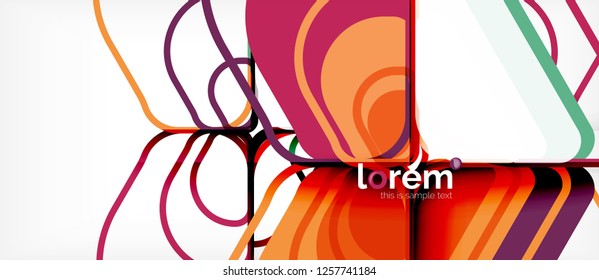 Abstract background - multicolored geometric shapes modern design. Trendy abstract layout template for business or technology presentation or web brochure cover, wallpaper. Vector illustration