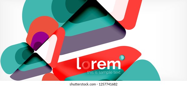 Abstract background - multicolored geometric shapes modern design. Trendy abstract layout template for business or technology presentation or web brochure cover, wallpaper. Vector illustration