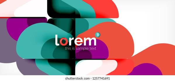 Abstract background - multicolored geometric shapes modern design. Trendy abstract layout template for business or technology presentation or web brochure cover, wallpaper. Vector illustration