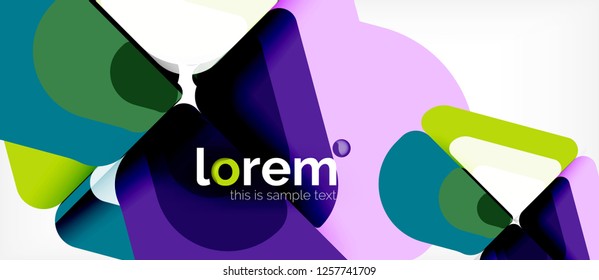 Abstract background - multicolored geometric shapes modern design. Trendy abstract layout template for business or technology presentation or web brochure cover, wallpaper. Vector illustration