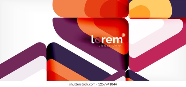 Abstract background - multicolored geometric shapes modern design. Trendy abstract layout template for business or technology presentation or web brochure cover, wallpaper. Vector illustration