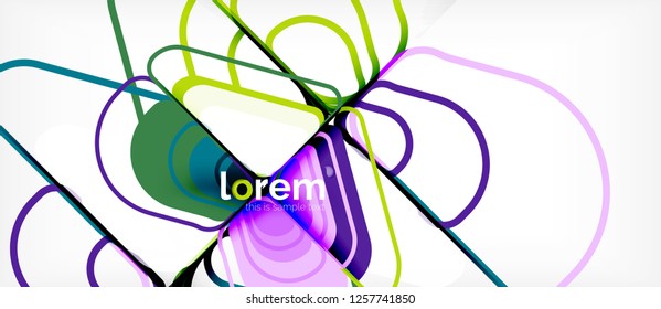 Abstract background - multicolored geometric shapes modern design. Trendy abstract layout template for business or technology presentation or web brochure cover, wallpaper. Vector illustration