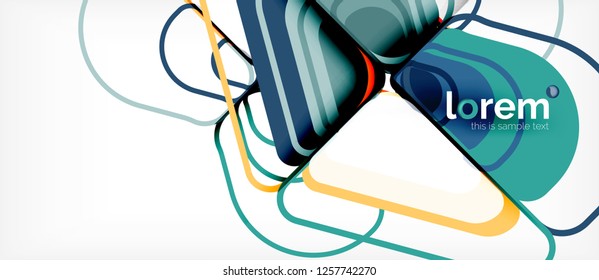 Abstract background - multicolored geometric shapes modern design. Trendy abstract layout template for business or technology presentation or web brochure cover, wallpaper. Vector illustration