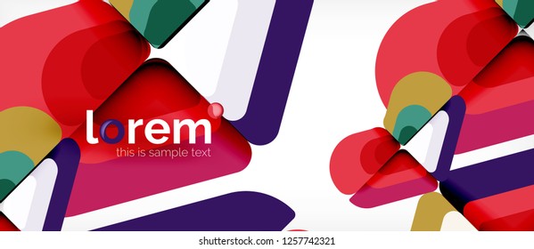 Abstract background - multicolored geometric shapes modern design. Trendy abstract layout template for business or technology presentation or web brochure cover, wallpaper. Vector illustration