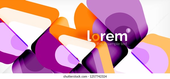 Abstract background - multicolored geometric shapes modern design. Trendy abstract layout template for business or technology presentation or web brochure cover, wallpaper. Vector illustration