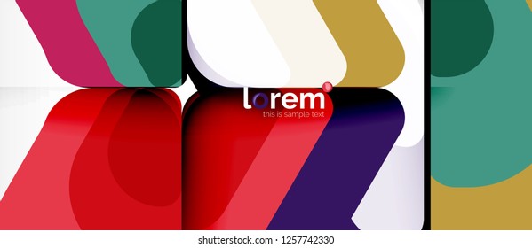 Abstract background - multicolored geometric shapes modern design. Trendy abstract layout template for business or technology presentation or web brochure cover, wallpaper. Vector illustration