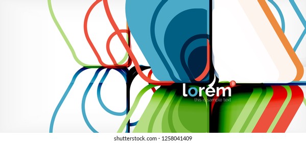 Abstract background - multicolored geometric shapes modern design. Trendy abstract layout template for business or technology presentation or web brochure cover, wallpaper. Vector illustration
