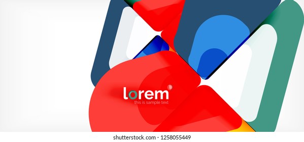 Abstract background - multicolored geometric shapes modern design. Trendy abstract layout template for business or technology presentation or web brochure cover, wallpaper. Vector illustration