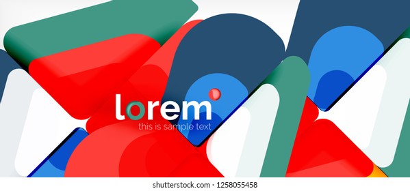 Abstract background - multicolored geometric shapes modern design. Trendy abstract layout template for business or technology presentation or web brochure cover, wallpaper. Vector illustration