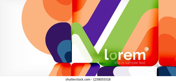 Abstract background - multicolored geometric shapes modern design. Trendy abstract layout template for business or technology presentation or web brochure cover, wallpaper. Vector illustration