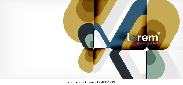 Abstract background - multicolored geometric shapes modern design. Trendy abstract layout template for business or technology presentation or web brochure cover, wallpaper. Vector illustration