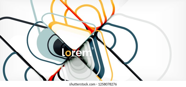 Abstract background - multicolored geometric shapes modern design. Trendy abstract layout template for business or technology presentation or web brochure cover, wallpaper. Vector illustration