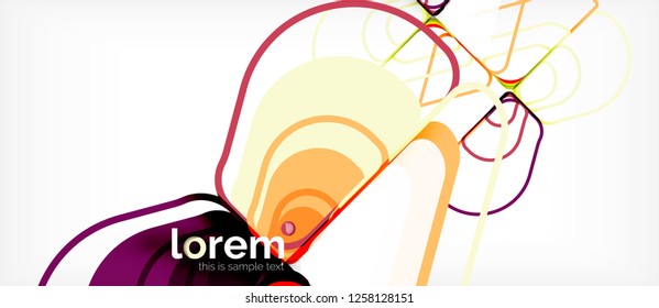 Abstract background - multicolored geometric shapes modern design. Trendy abstract layout template for business or technology presentation or web brochure cover, wallpaper. Vector illustration