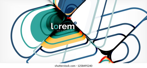 Abstract background - multicolored geometric shapes modern design. Trendy abstract layout template for business or technology presentation or web brochure cover, wallpaper. Vector illustration